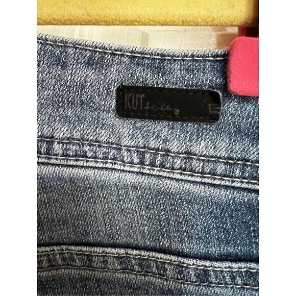 Kut from the Kloth Jeans Women's Size 2 Cameron Cuffed Straight-Leg Ankle Blue - Picture 6 of 14